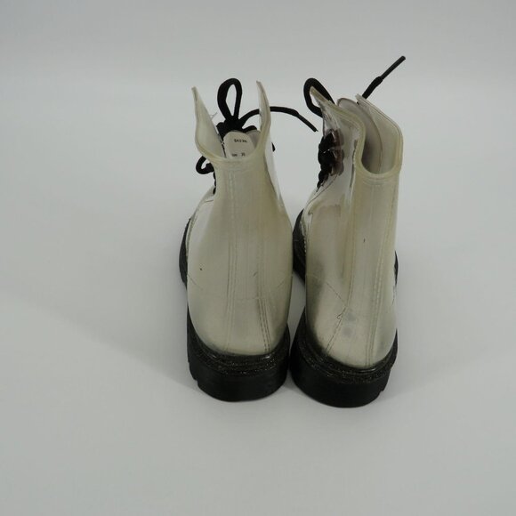 G Six Workshop Women's Ankle Boots Clear Gold Glitter 35 (4) NEW - Picture 5 of 5